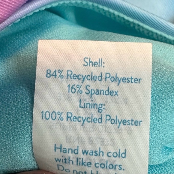 Thereabouts Girls Cloud Wash Tie Dye One Piece Swimsuit NWT Size M 10/12 - Picture 7 of 8